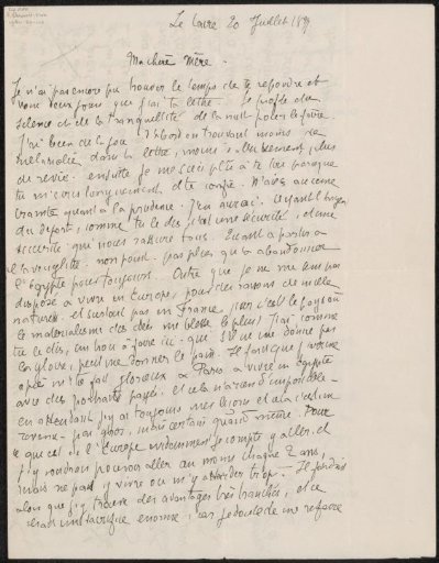 Letter to Héloïse Bernard-Bodin