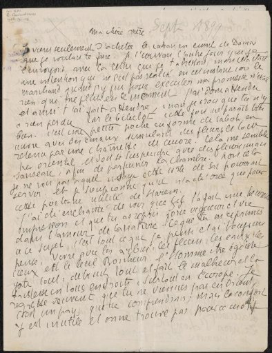 Letter to Héloïse Bernard-Bodin