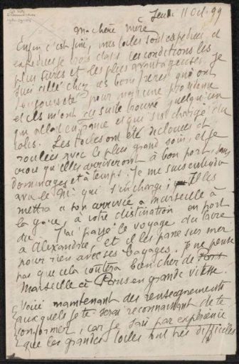 Letter to Héloïse Bernard-Bodin