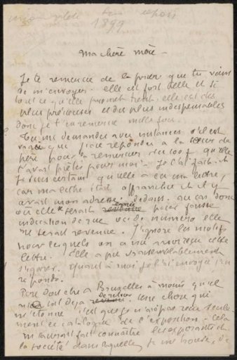 Letter to Héloïse Bernard-Bodin