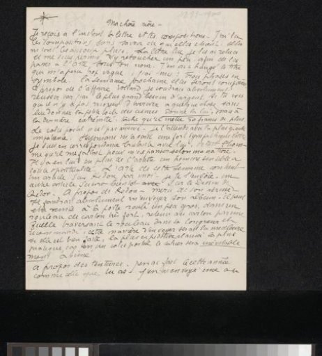Letter to Héloïse Bernard-Bodin