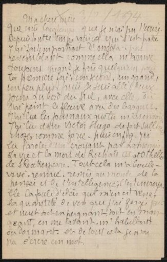 Letter to Héloïse Bernard-Bodin