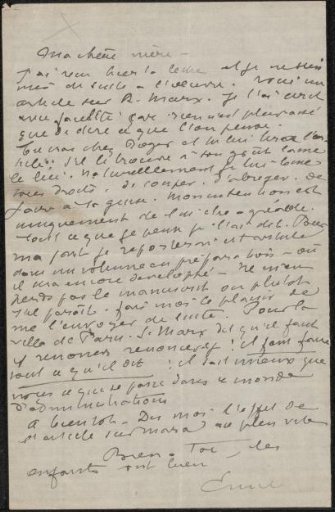 Letter to Héloïse Bernard-Bodin