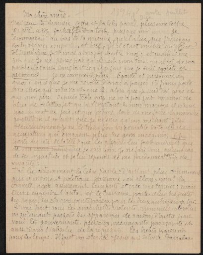 Letter to Héloïse Bernard-Bodin