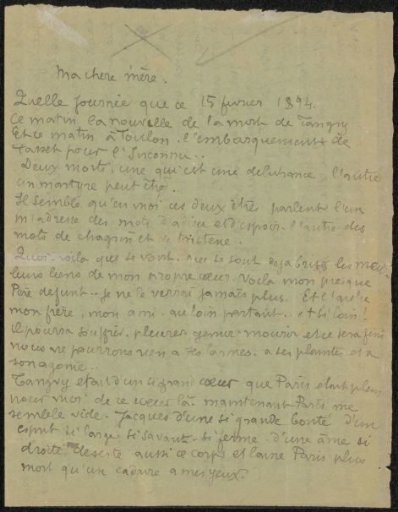 Letter to Héloïse Bernard-Bodin