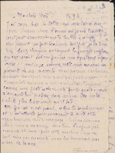 Letter to Héloïse Bernard-Bodin