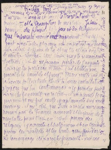 Letter to Héloïse Bernard-Bodin