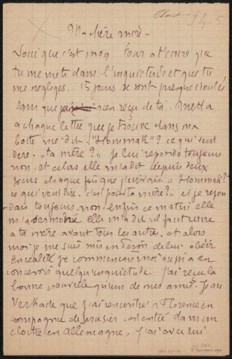 Letter to Héloïse Bernard-Bodin