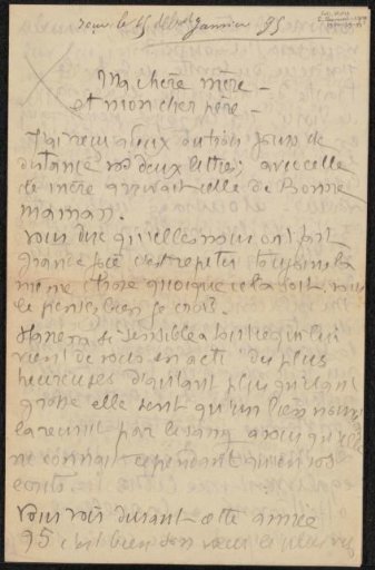 Letter to Emile Ernest Bernard and Héloïse Bernard-Bodin