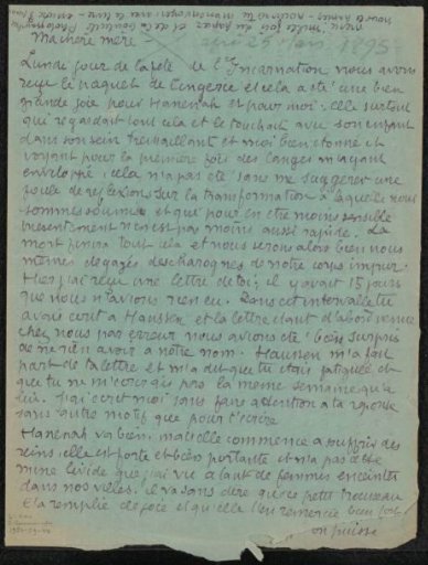Letter to Héloïse Bernard-Bodin