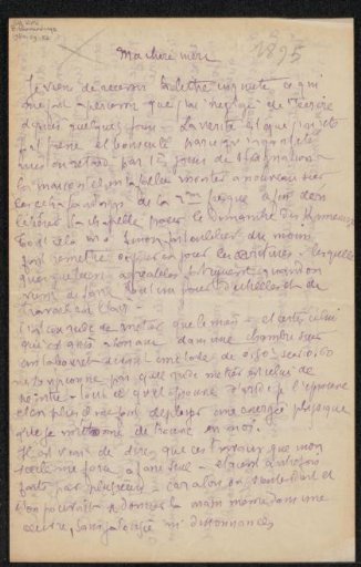 Letter to Héloïse Bernard-Bodin