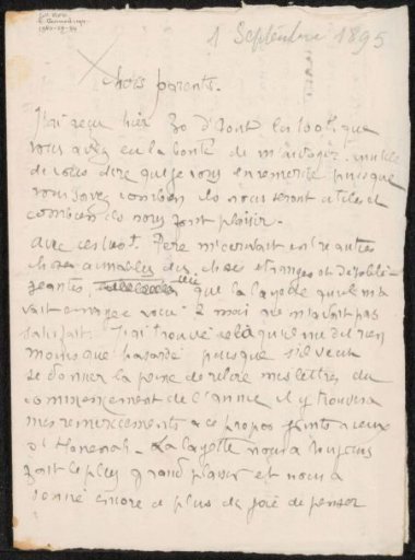 Letter to Emile Ernest Bernard and Héloïse Bernard-Bodin