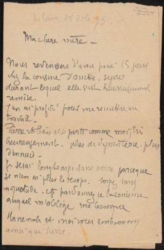 Letter to Héloïse Bernard-Bodin