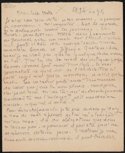 Letter to Héloïse Bernard-Bodin