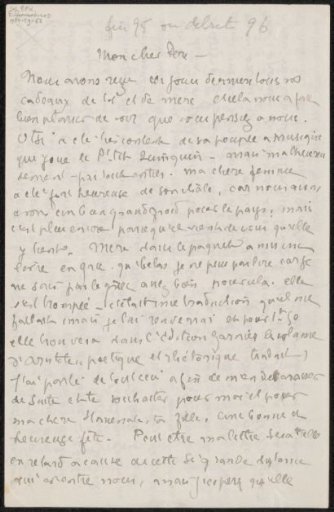 Letter to Emile Ernest Bernard