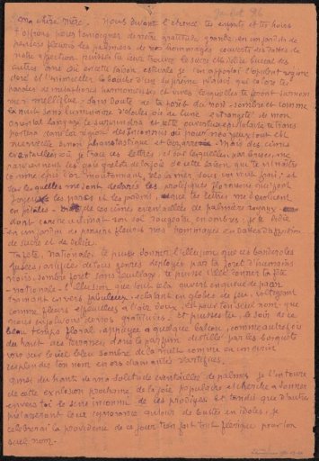 Letter to Héloïse Bernard-Bodin