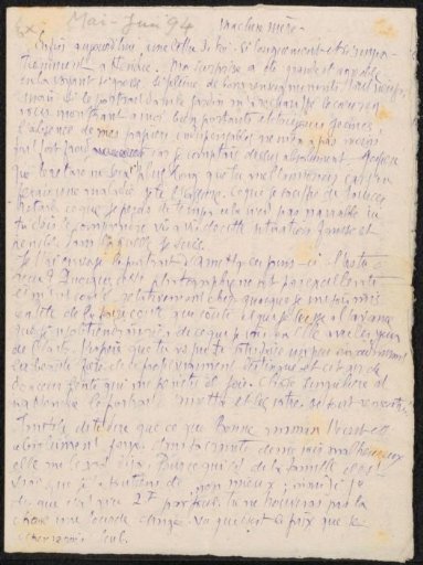Letter to Héloïse Bernard-Bodin