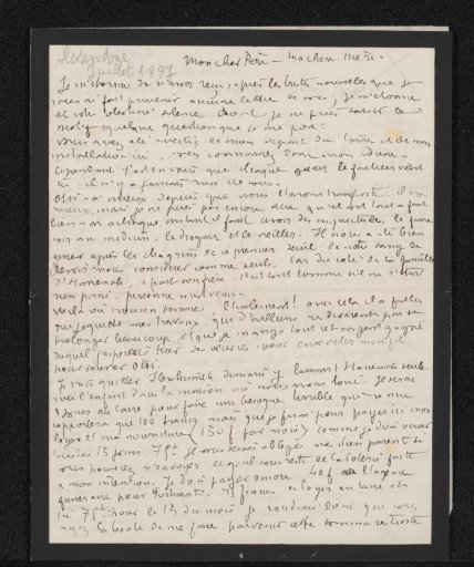 Letter to Emile Ernest Bernard and Héloïse Bernard-Bodin