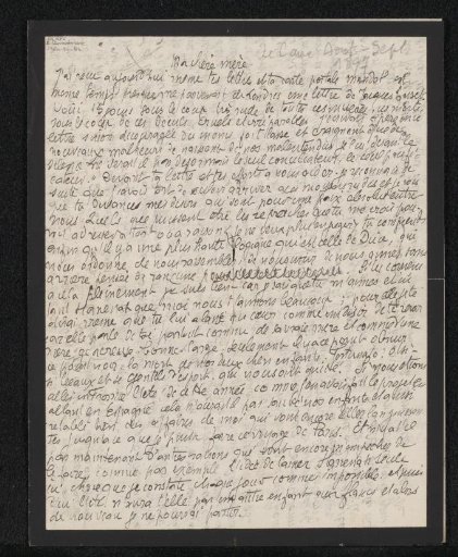 Letter to Héloïse Bernard-Bodin