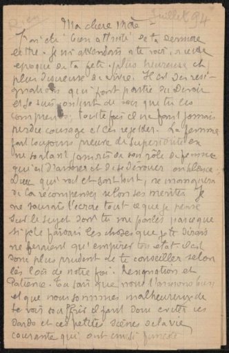 Letter to Héloïse Bernard-Bodin