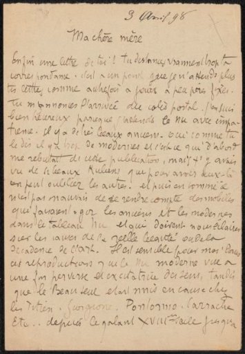 Letter to Héloïse Bernard-Bodin