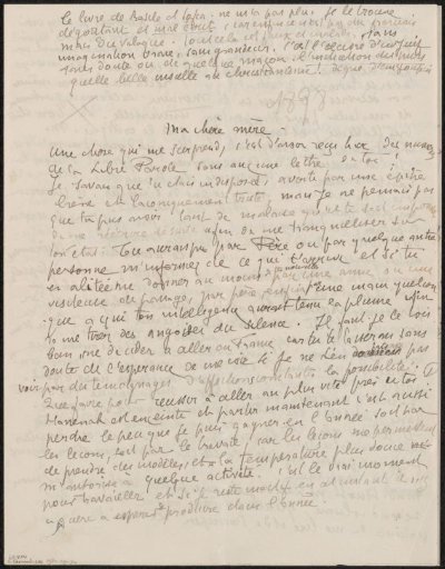 Letter to Héloïse Bernard-Bodin