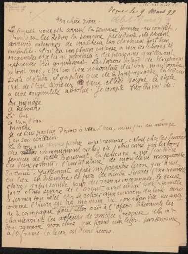 Letter to Héloïse Bernard-Bodin