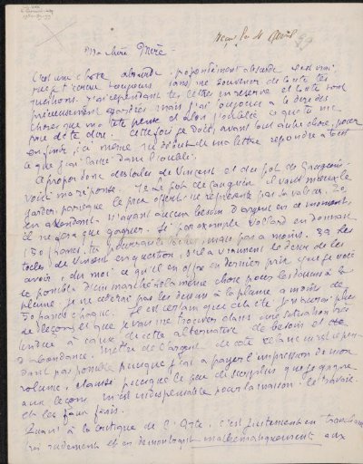 Letter to Héloïse Bernard-Bodin
