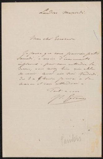 Letter to Ignacio de León y Escosura