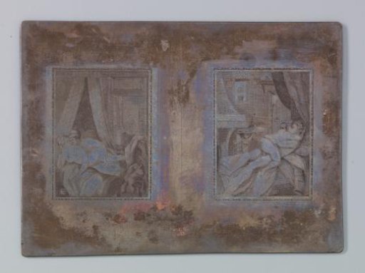 Two erotic scenes with a man and woman in bed
