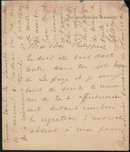 Letter to Philip Zilcken