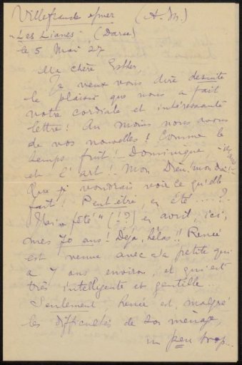 Letter to Esther Rolin-Cladel