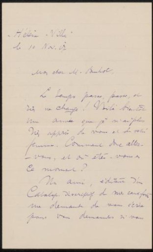 Letter to Félix Hilaire Buhot