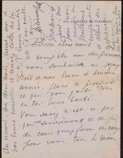 Letter to Philip Zilcken and Henriette Wilhelmina van Baak