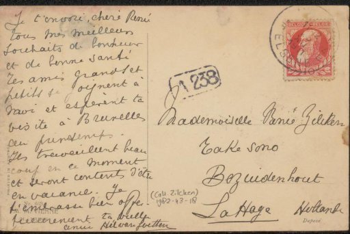 Postcard to Renée Hélène Laure Zilcken