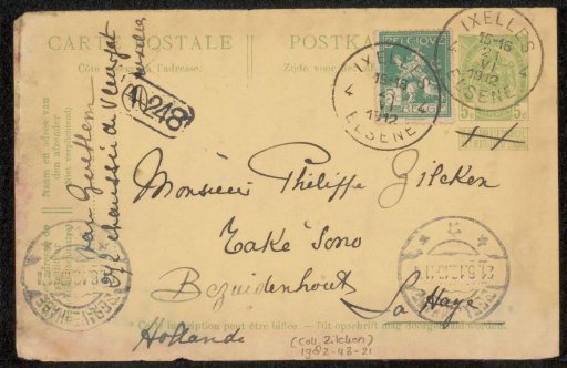 Postcard to Philip Zilcken