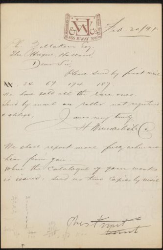 Letter to Philip Zilcken