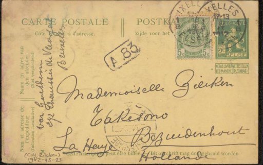 Postcard to Renée Hélène Laure Zilcken