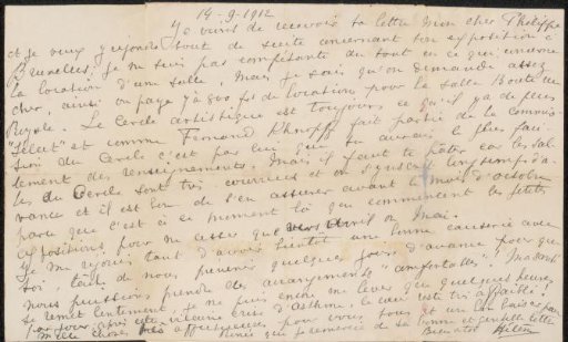 Letter to Philip Zilcken
