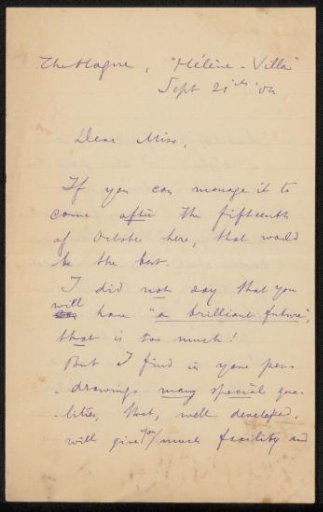 Letter to Elsie Maud Cownie