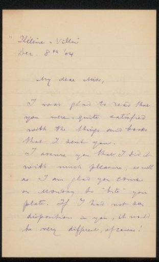 Letter to Elsie Maud Cownie
