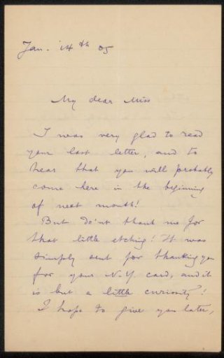Letter to Elsie Maud Cownie