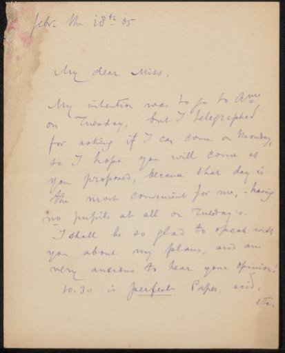 Letter to Elsie Maud Cownie