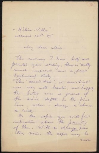 Letter to Elsie Maud Cownie