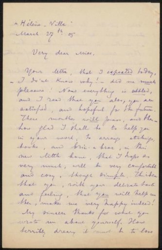 Letter to Elsie Maud Cownie