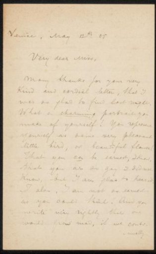 Letter to Elsie Maud Cownie