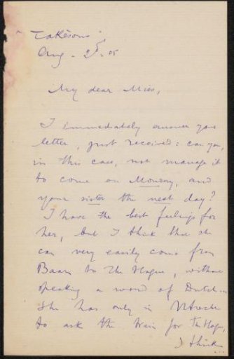 Letter to Elsie Maud Cownie