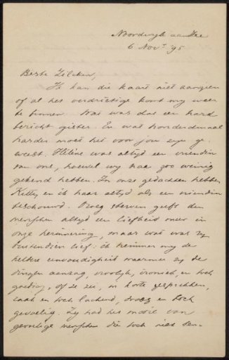 Letter to Philip Zilcken