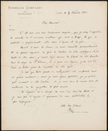 Letter to Philip Zilcken