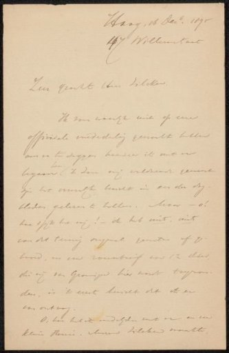 Letter to Philip Zilcken